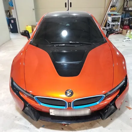 인천랩핑 BMW i8 3m Gloss Fiery Orange 부분랩핑 시공 포스팅 / i8랩핑 / i8랩핑전문점 / 청라랩핑 / 인천 남동구 논현동
