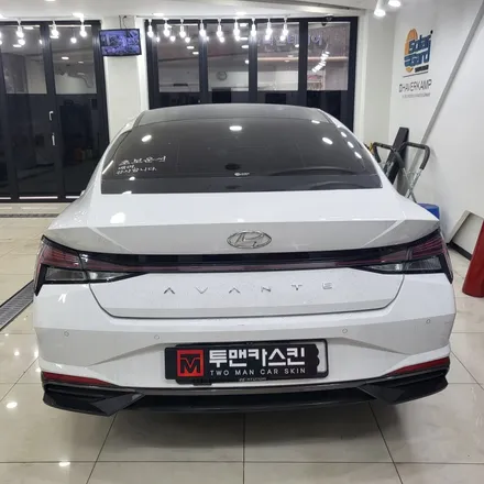 인천랩핑 아반떼 cn7 루프스킨 재시공 / 수명다된 랩핑제거 후 3m2080 유광블랙으로 재시공 해드렸습니다 / 인천 남동구 논현동