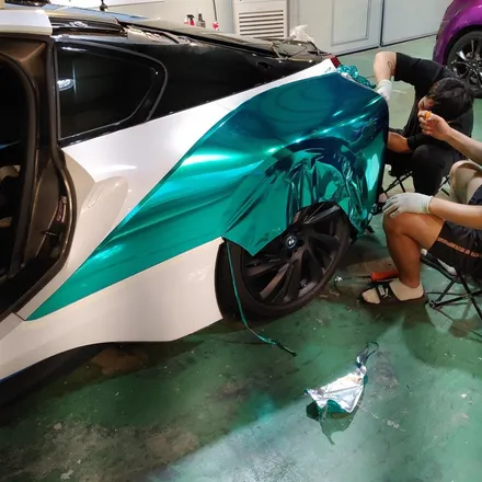 인천 랩핑 BMW i8 민트크롬 전체랩핑/크롬랩핑 / 인천 남동구 논현동