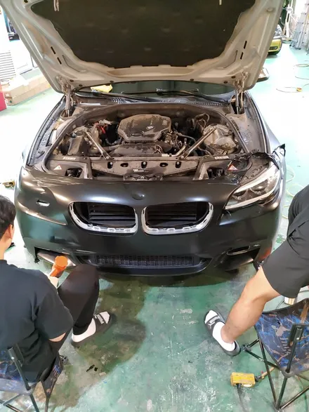 인천 랩핑 BMW 520d f10 사틴블랙 랩핑/bmw 랩핑/사고랩핑 / 인천 남동구 논현동
