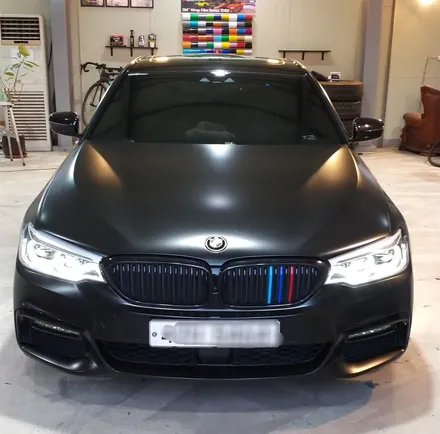 인천랩핑 BMW 520d 블랙사틴 전체랩핑 시공기/5시리즈 랩핑/g30 랩핑 / 인천 남동구 논현동