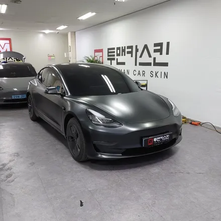 인천랩핑 테슬라 모델3 롱레인지 전체랩핑 시공 포스팅 / 에이버리 사틴블랙락그레이메탈릭 / 모델3 랩핑 전문점 / 인천 남동구 논현동