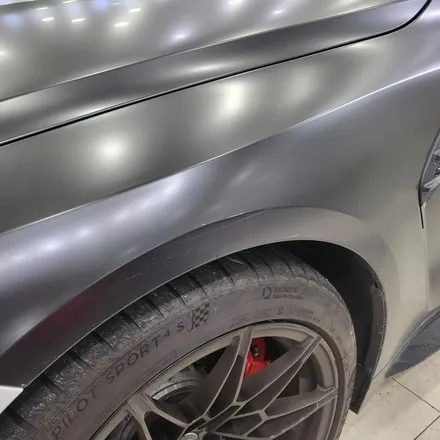 BMW M4 컨버터블 사틴블랙 앞범퍼 앞휀다 랩핑 / 사고로 인한 부분랩핑 진행 해드렸습니다^^ / 인천 남동구 랩핑 / 인천 남동구 논현동