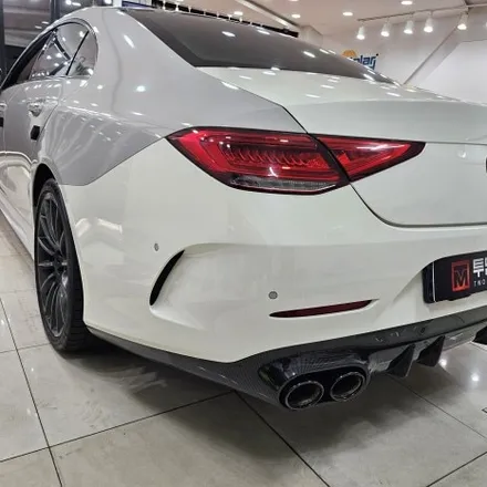 벤츠 CLS450 뒷범퍼·트렁크 사고 복원 랩핑 – 에이버리데니슨 글로스 그레이 필름 시공 / 인천 남동구 논현동
