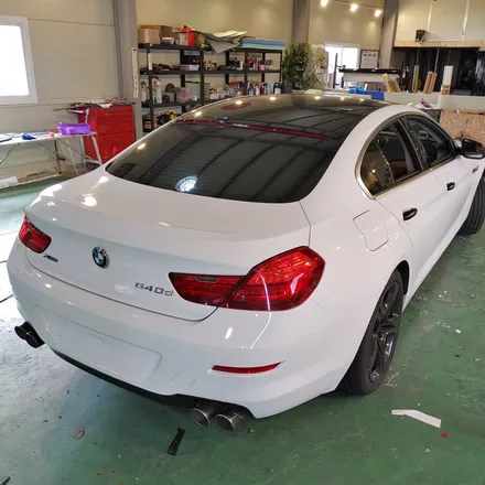 인천 랩핑 BMW 6시리즈 유광 화이트 전체랩핑/에이버리데니슨/6시리즈 랩핑 / 인천 남동구 논현동