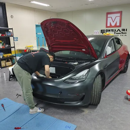 인천 랩핑 테슬라 모델3 퍼포먼스 사틴블랙락그레이메탈릭 전체랩핑/모델3 랩핑/테슬라랩핑/모델3랩핑전문점/청라랩핑 / 인천 남동구 논현동
