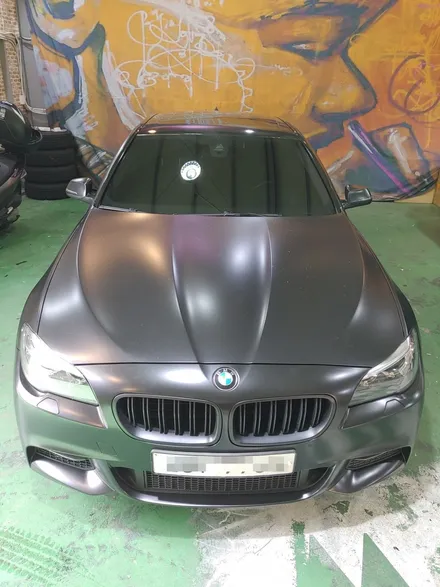 인천 랩핑 BMW 520d f10 사틴블랙 랩핑/bmw 랩핑/사고랩핑 / 인천 남동구 논현동