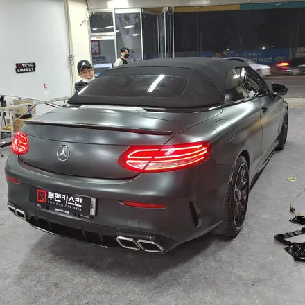 인천 랩핑 벤츠 c63 amg 카브리올레 사틴블랙 락그레이 메탈릭 전체랩핑 시공기 / 벤츠 c63amg 전체랩핑 포스팅 / 청라랩핑 / 인천 남동구 논현동