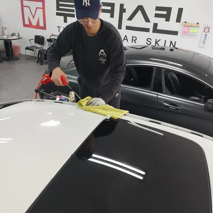 [투맨카스킨]BMW 5시리즈 G30 부분랩핑 / 루프스킨 / 사이드미러 랩핑 / 유광블랙랩핑 / 인천랩핑 / 청라랩핑 / 인천 남동구 논현동