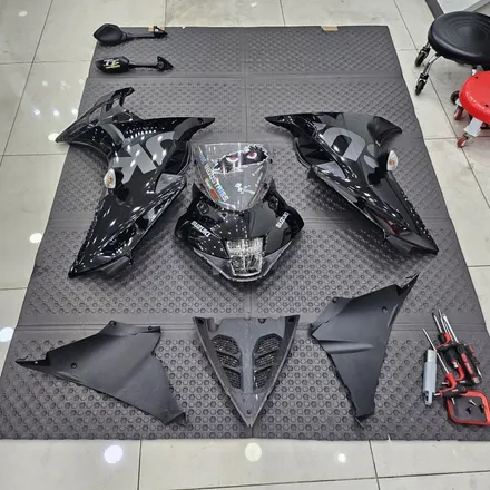 스즈키 gsx r125 바이크 랩핑 / 펄 메탈 사쿠라 핑크 랩핑 / 인천랩핑 / 인천 남동구 논현동
