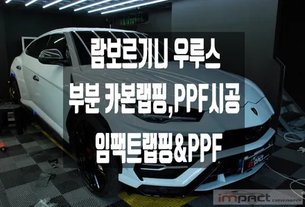성남 수원 랩핑 PPF 임팩트 람보르기니 우루스 부분 리얼카본+PPF시공 / 수원시 권선구 고색동