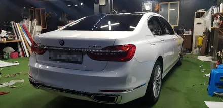 [수원/랩핑] BMW7시리즈 화이트유광 전체랩핑 / 수원시 권선구 고색동