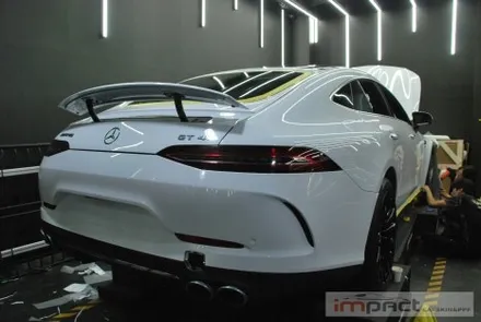 수원 고광택랩핑,ppf전문 임팩트 벤츠amg gt43 고광택 화이트 전체시공 / 수원시 권선구 고색동