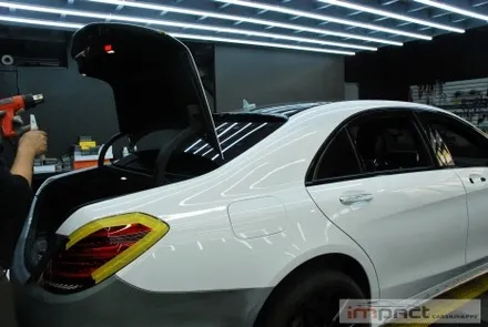 수원 고광택전문 임팩트 벤츠S63amg 화이트 전체랩핑 / 수원시 권선구 고색동