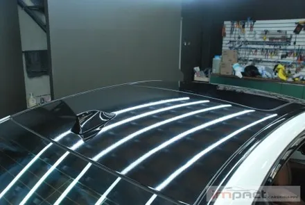 수원 랩핑 제거 후 BMW5시리즈 블랙유광 루프스킨 재시공 진행! / 수원시 권선구 고색동