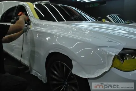 수원 랩핑 재시공 BMW7 사고부위 부분랩핑 재시공으로 복구완료 / 수원시 권선구 고색동