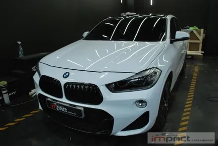수원 고광택랩핑전문 임팩트 BMW X2 사틴블랙 제거후 화이트로 컬러체인지 ! / 수원시 권선구 고색동