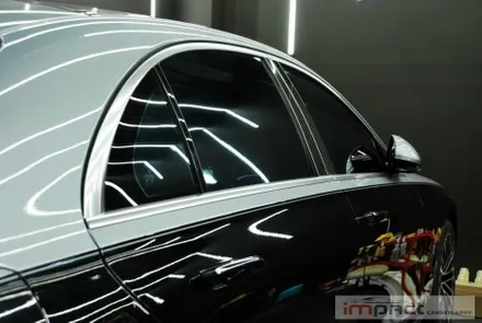 수원 랩핑 벤츠s580 4matic 블랙유광 하단 듀오톤랩핑, 코치라인 시공 / 수원시 권선구 고색동