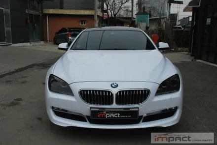 성남 분당 수원 랩핑 필름제거후 BMW640D 화이트 전체 래핑 시공 / 수원시 권선구 고색동