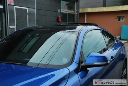 수원 랩핑 BMW4시리즈 블루와 루프 블랙의 조합으로 세련미 UP!! / 수원시 권선구 고색동