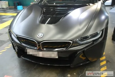 수원 화성 랩핑 BMW I8 로드스터 부분 손상부위 래핑 재시공 / 수원시 권선구 고색동