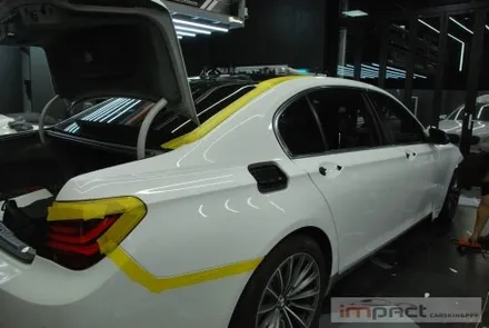 수원 랩핑 재시공 BMW7 사고부위 부분랩핑 재시공으로 복구완료 / 수원시 권선구 고색동