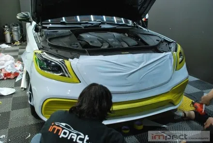 수원 고광택전문 임팩트 벤츠S63amg 화이트 전체랩핑 / 수원시 권선구 고색동