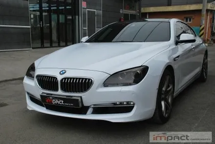 성남 분당 수원 랩핑 필름제거후 BMW640D 화이트 전체 래핑 시공 / 수원시 권선구 고색동