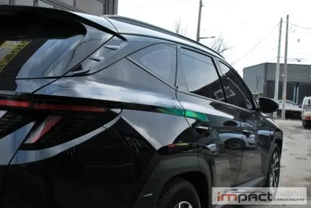 수원 성남 크롬죽이기 현대자동차 투싼 NX4 윈도우 몰딩 부분 랩핑 / 수원시 권선구 고색동