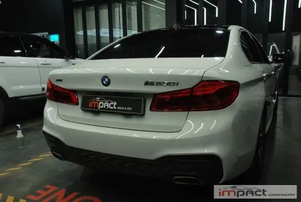 화성 수원 루프스킨 BMW5시리즈 530i 블랙유광 랩핑 재시공 / 수원시 권선구 고색동