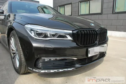 수원 bmw7시리즈 본넷,앞범퍼 에이버리 메탈릭블랙 랩핑 재시공 / 수원, 광교, 화성, 동탄