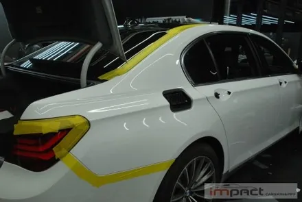 수원 랩핑 재시공 BMW7 사고부위 부분랩핑 재시공으로 복구완료 / 수원시 권선구 고색동