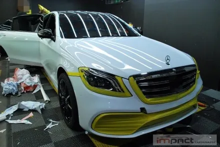 수원 고광택전문 임팩트 벤츠S63amg 화이트 전체랩핑 / 수원시 권선구 고색동