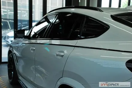 수원 고광택 랩핑 BMW X6 코치라인 데칼랩핑으로 포인트 주기 / 수원시 권선구 고색동