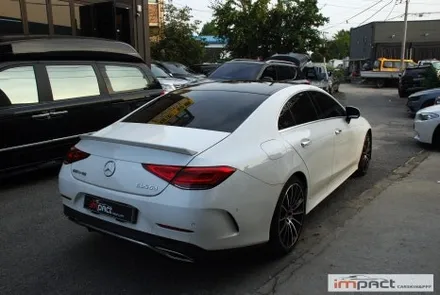 수원 루프스킨 벤츠 CLS53 블랙 루프스킨 랩핑 재시공 완료 / 수원시 권선구 고색동