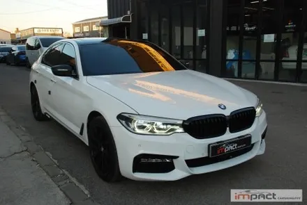 수원 랩핑 잘하는곳 ! BMW5시리즈 루프 재시공 및 실내 카본 랩핑 / 수원시 권선구 고색동