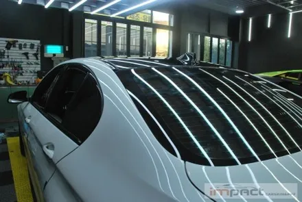 수원 랩핑 제거 후 BMW5시리즈 블랙유광 루프스킨 재시공 진행! / 수원시 권선구 고색동