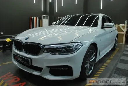 동탄/수원 랩핑샵 BMW 5시리즈 블랙유광 루프스킨 재시공 / 수원시 권선구 고색동