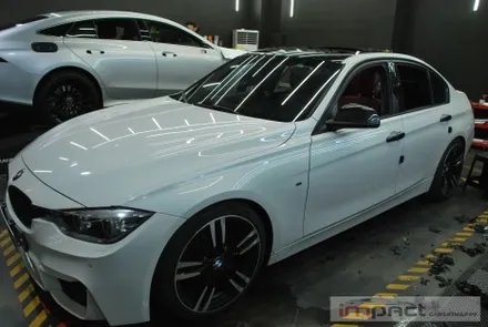 수원 용인 랩핑 BMW3시리즈 갈라진 루프스킨 재시공으로 깔끔하게! / 수원시 권선구 고색동