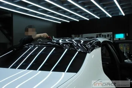 수원 고광택전문 임팩트 벤츠S63amg 화이트 전체랩핑 / 수원시 권선구 고색동