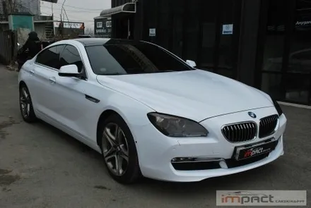 성남 분당 수원 랩핑 필름제거후 BMW640D 화이트 전체 래핑 시공 / 수원시 권선구 고색동