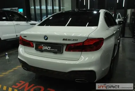 화성 수원 루프스킨 BMW5시리즈 530i 블랙유광 랩핑 재시공 / 수원시 권선구 고색동