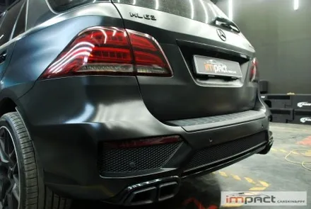 수원 랩핑 임팩트 벤츠 ML63 AMG 앞/뒤범퍼 사틴블랙 재시공 / 수원시 권선구 고색동