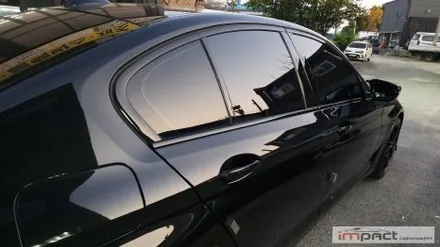 수원 랩핑 BMW 5시리즈 윈도우몰딩 크롬죽이기 래핑 시공 / 수원시 권선구 고색동