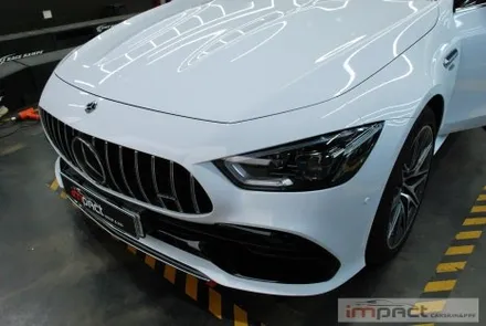 성남/광교/수원 랩핑샵 벤츠 amg gt43 화이트 전체시공 / 수원시 권선구 고색동