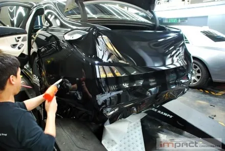 수원 랩핑샵 임팩트 벤츠s63 amg 전체+크롬죽이기로 올블랙 만들기 / 수원시 권선구 고색동