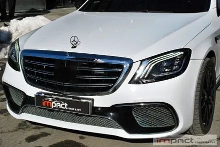수원 고광택전문 임팩트 벤츠S63amg 화이트 전체랩핑 / 수원시 권선구 고색동