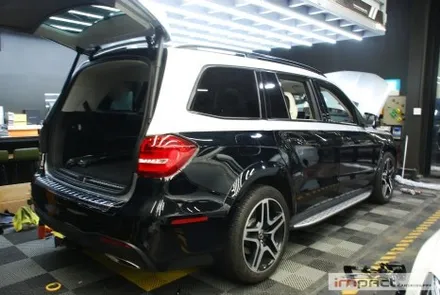 수원 랩핑 벤츠 GLS500 필름 제거 및 하단 고광택 블랙 듀오톤 래핑 재시공 / 수원시 권선구 고색동