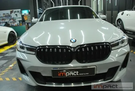 수원 랩핑 BMW5 사고부위 부분 재시공 ,공구리랩핑 시멘트랩핑 / 수원시 권선구 고색동