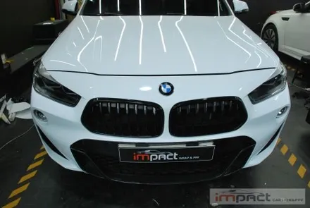 수원 고광택랩핑전문 임팩트 BMW X2 사틴블랙 제거후 화이트로 컬러체인지 ! / 수원시 권선구 고색동